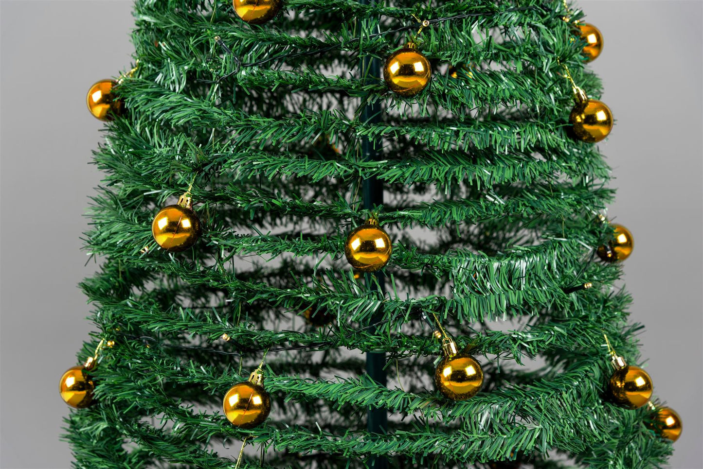 6ft (180cm)  Prelit Gold Baubles Decorated Pop Up Tree