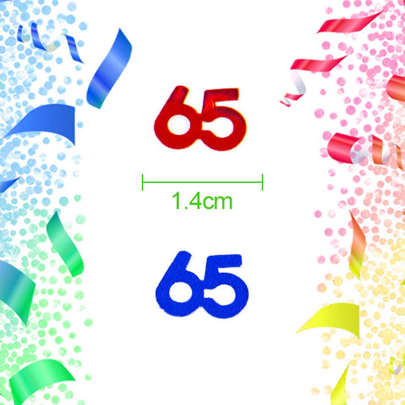 4 Packs of 65th Multicolor Confetti