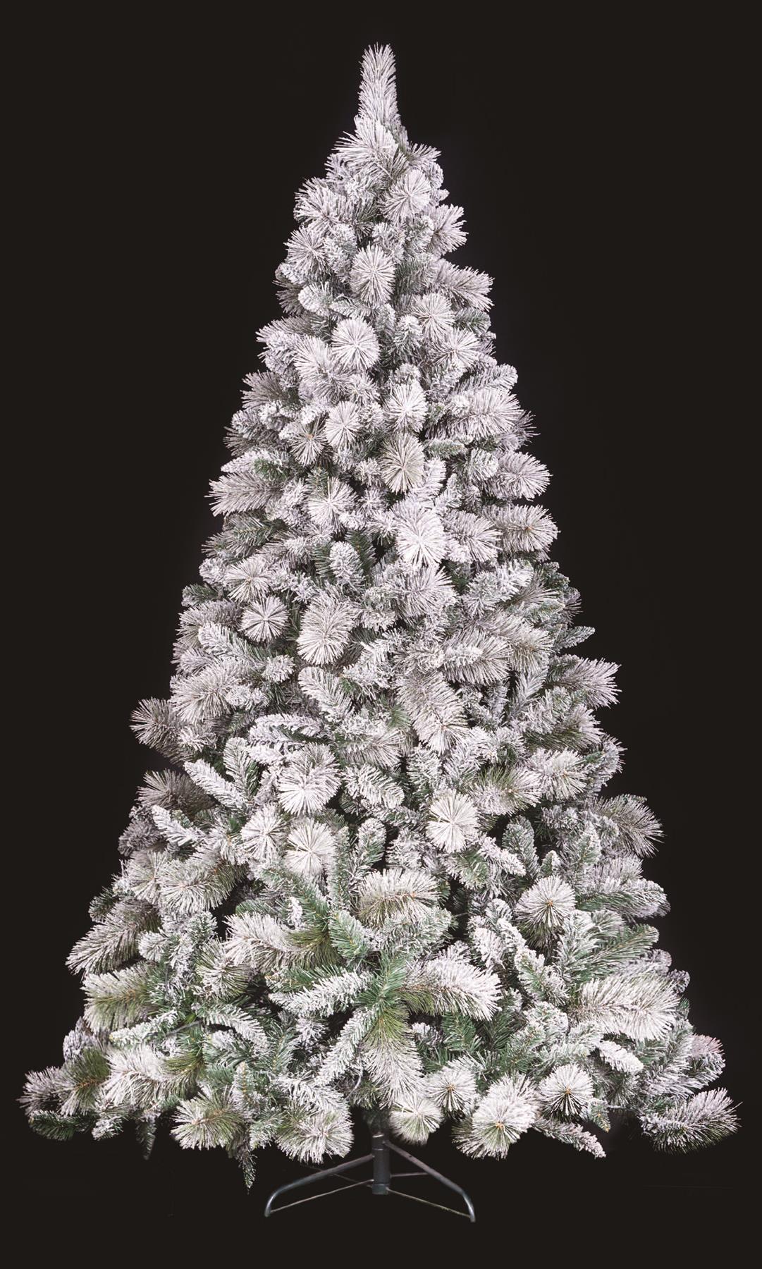 8Ft White Snowy Tips Frosted Helsinki Fir Christmas Tree - 240cm