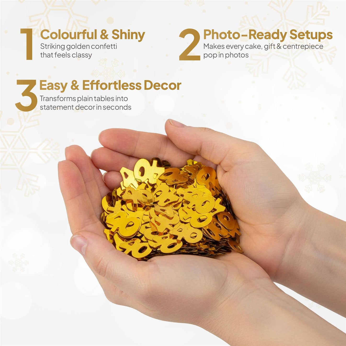 2 packs 40th Gold Confetti