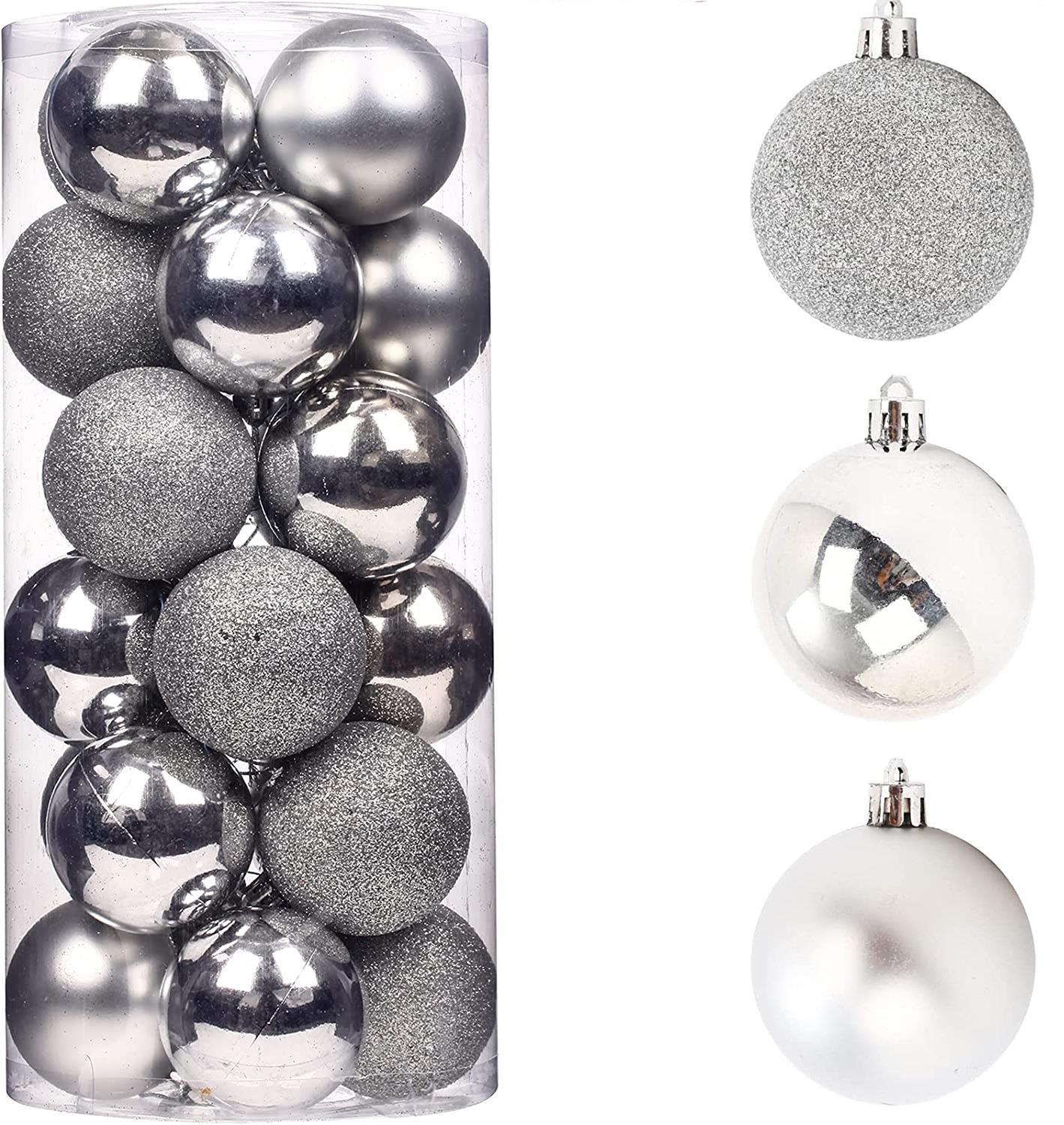 BAUBLES SILVER 3cm - 12pcs Set PVC