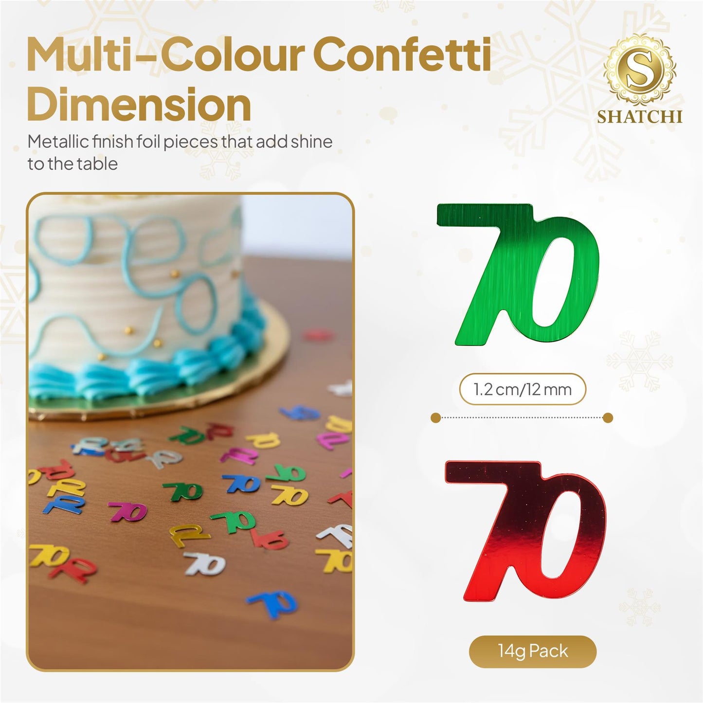 14g 70th Mix Happy Birthday Confetti