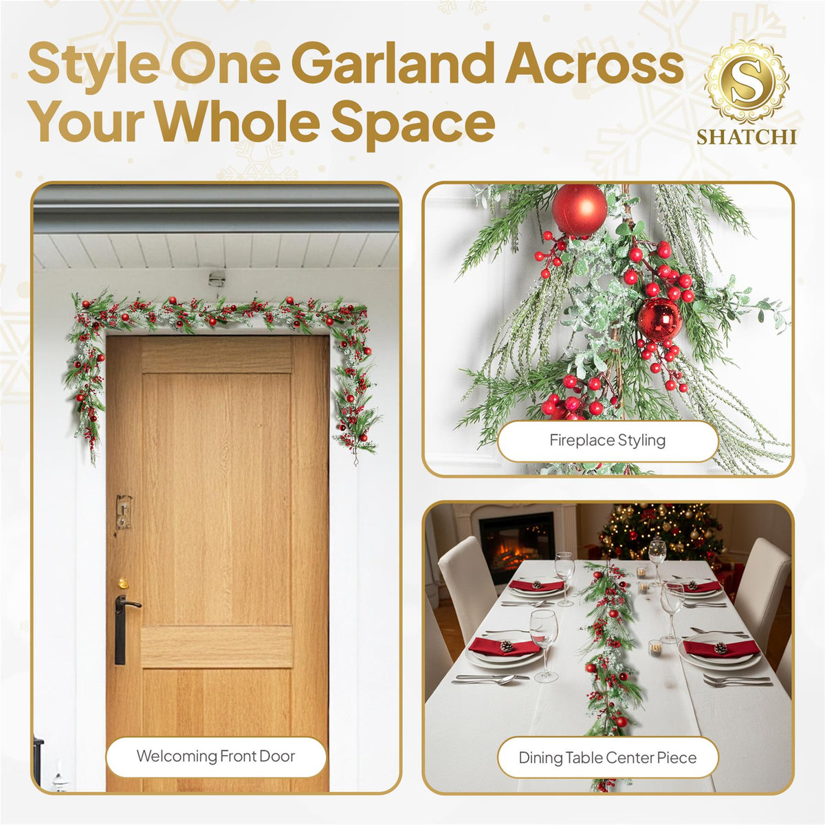 180CM CYPRESS PINE WITH PINE CONES GARLAND