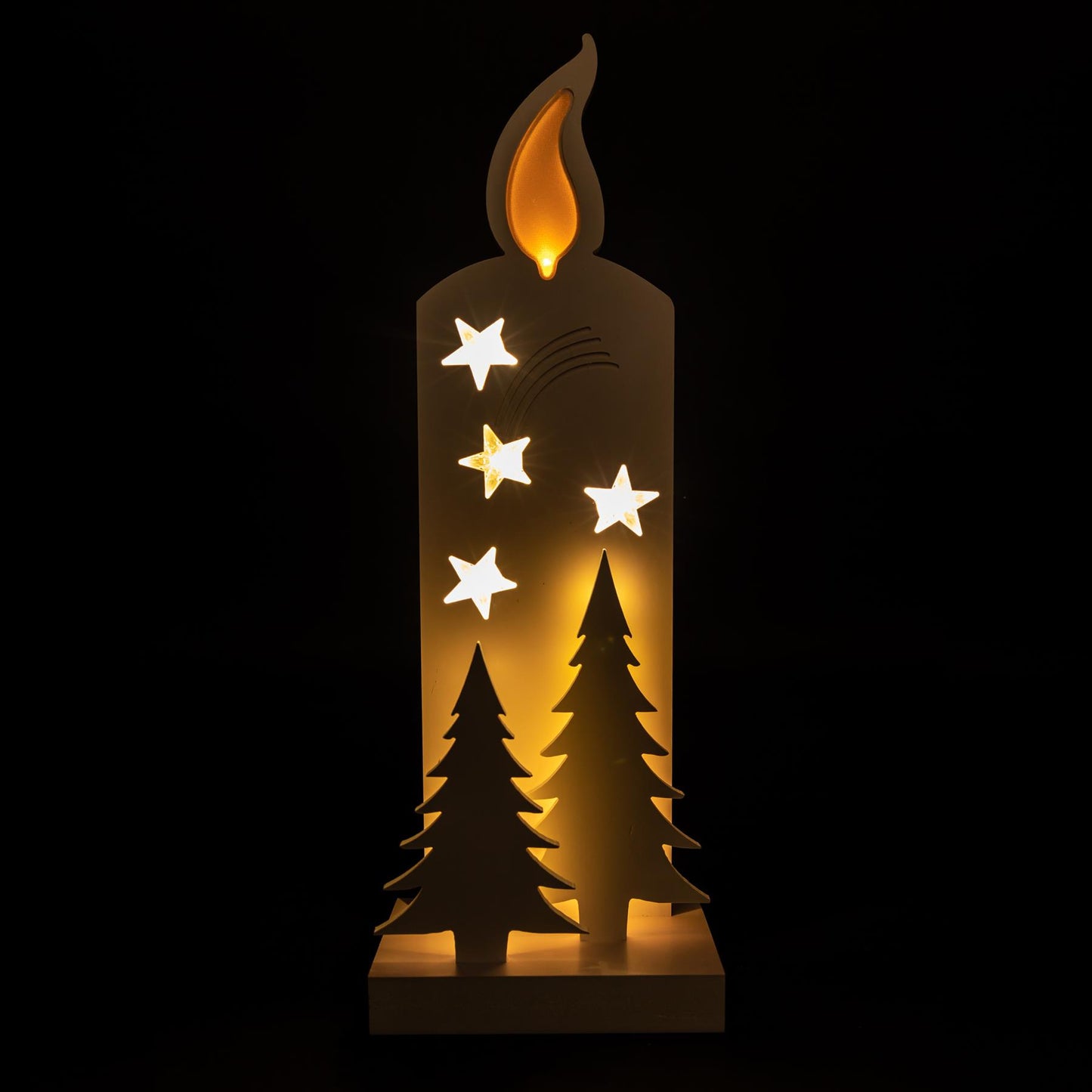 Wooden LED Candle Silhouette - 36cm