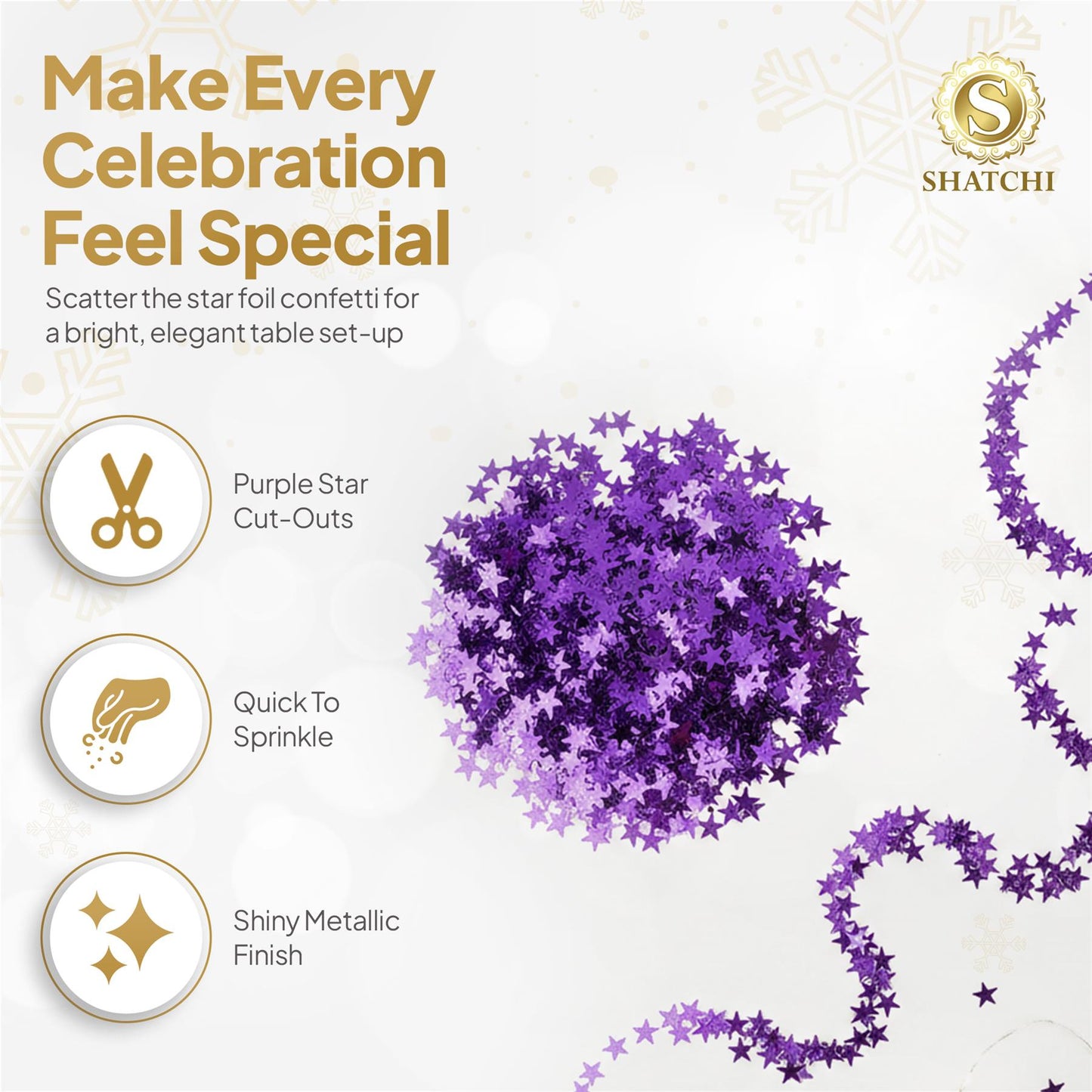 5 pk Purple Star Confetti (14g each)