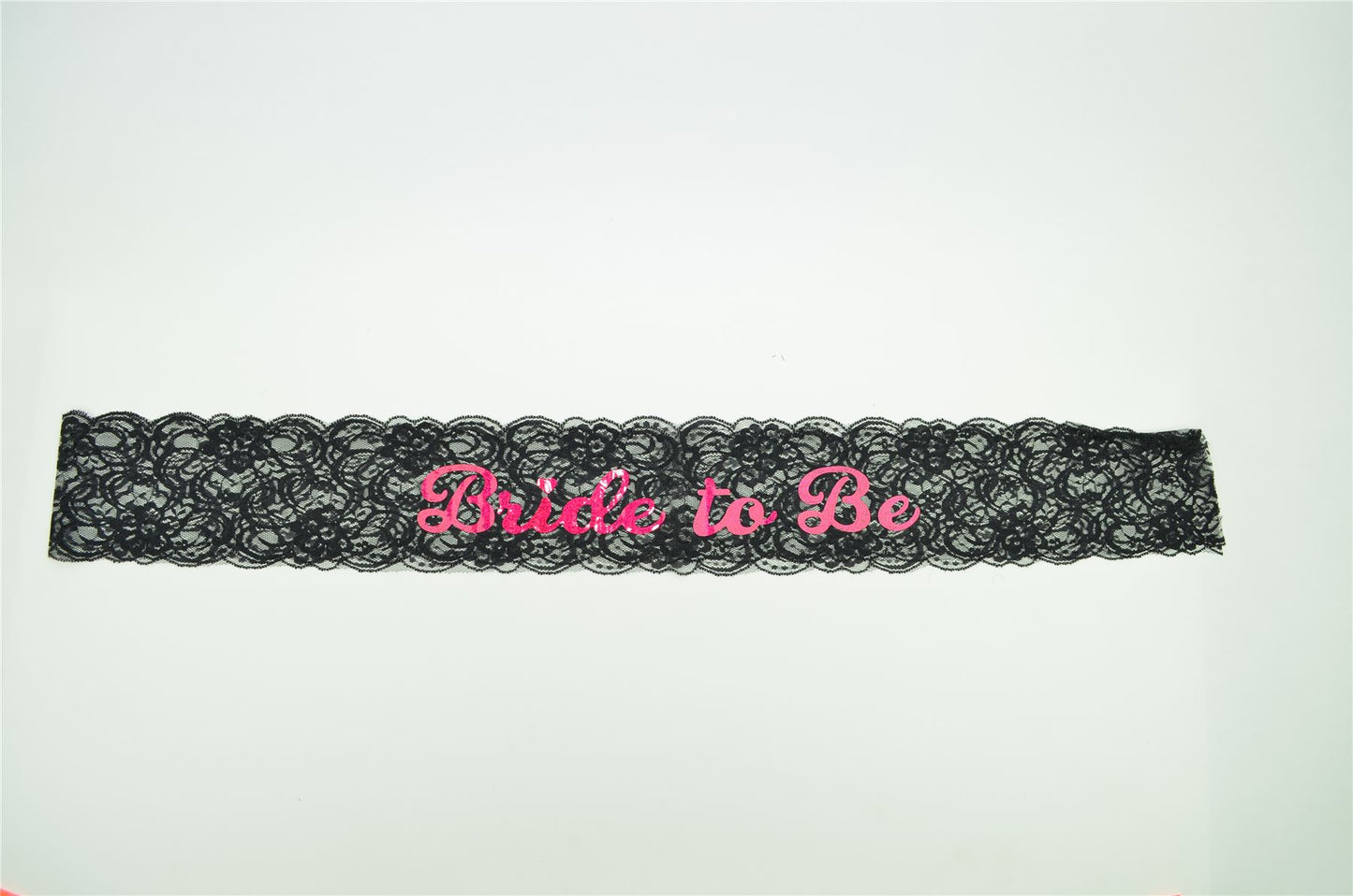 Shatchi BRIDE TO BE Black Lace Sash