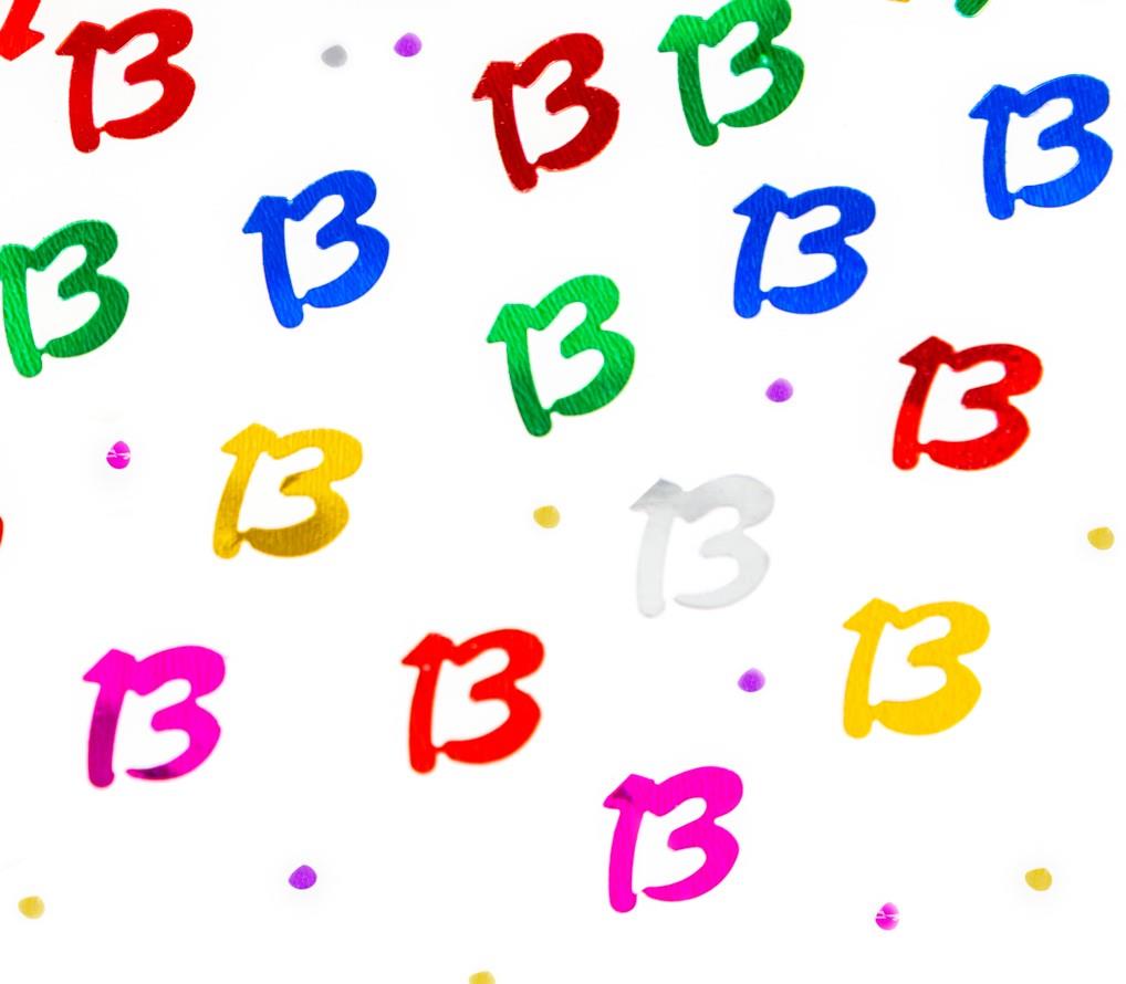 14g 13th Happy Birthday Multicolor Confetti - 4PK