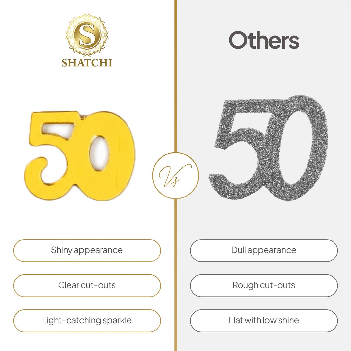 1 Pack 14g 50th Gold Anniversary Birthday Confetti