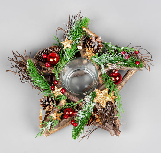 22cm Twig Star Candle Holder
