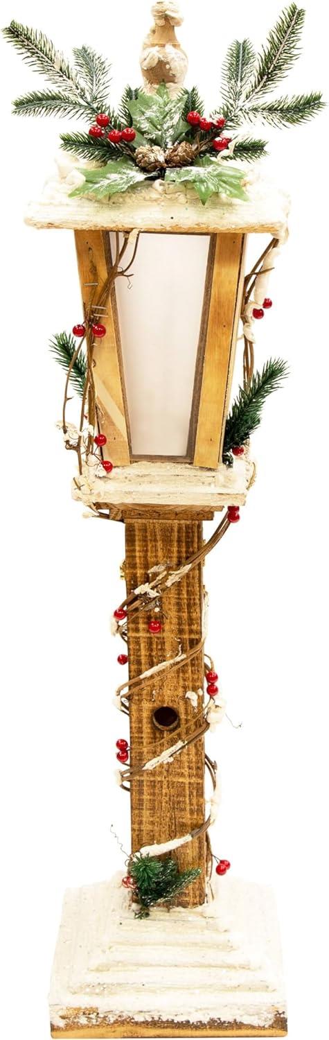 Christmas Wooden Lamp Post - 19x19x85cm