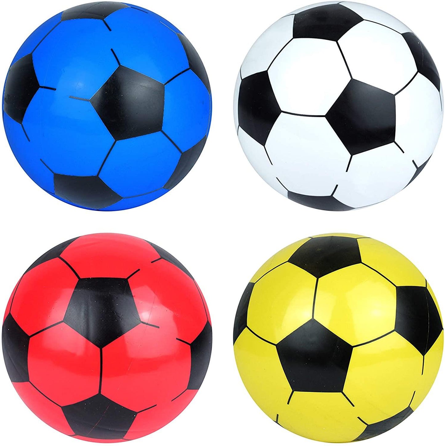 2x Plastic Inflatable Footballs, 22.5cm