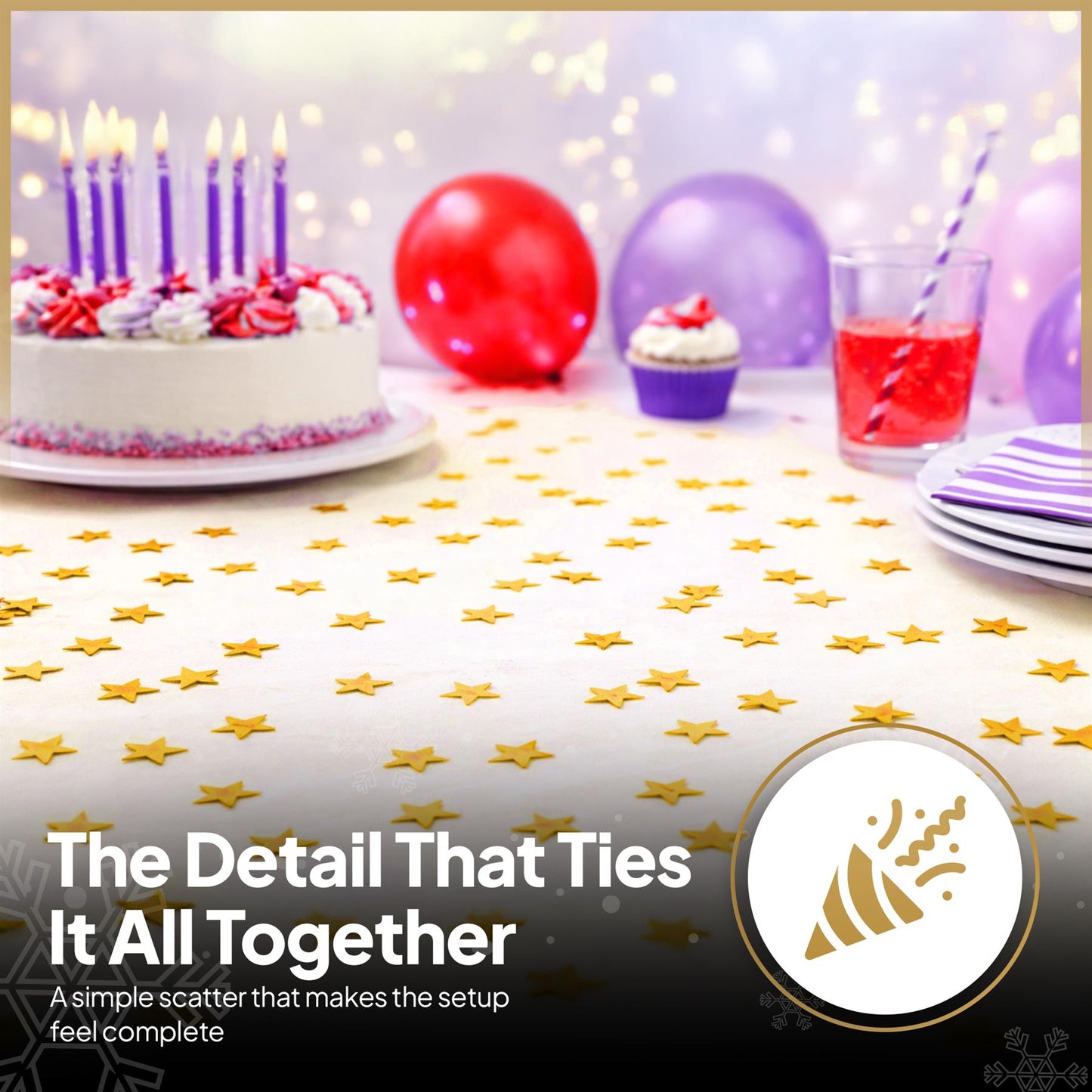 Star Confetti Gold 14G 1PK