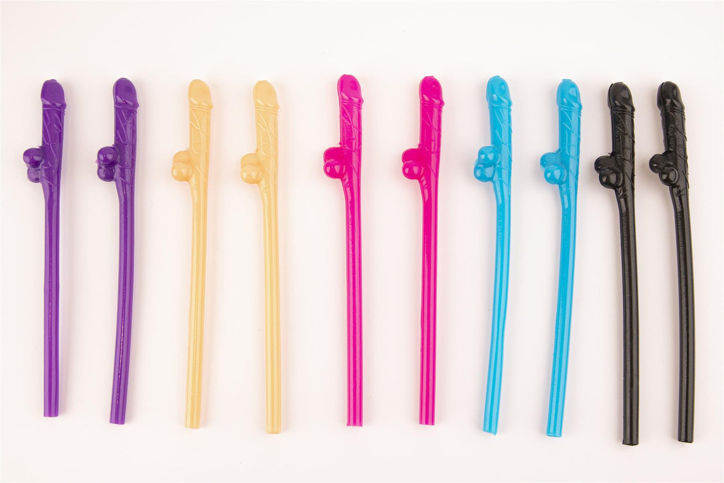 40 pcs Coloured Willy Straws