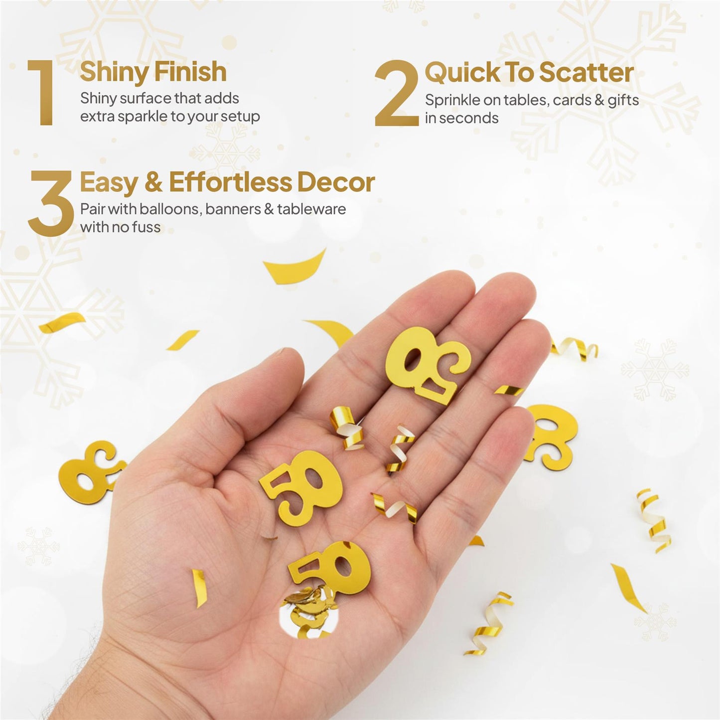 2 x 14g 50th Gold-Anni Birthday Confetti