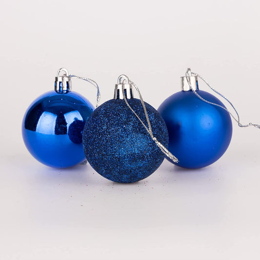 18 Blue Baubles (6cm)