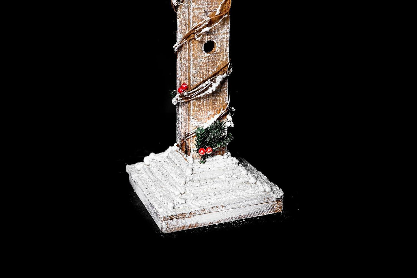 Christmas Wooden Lamp Post - 19x19x85cm