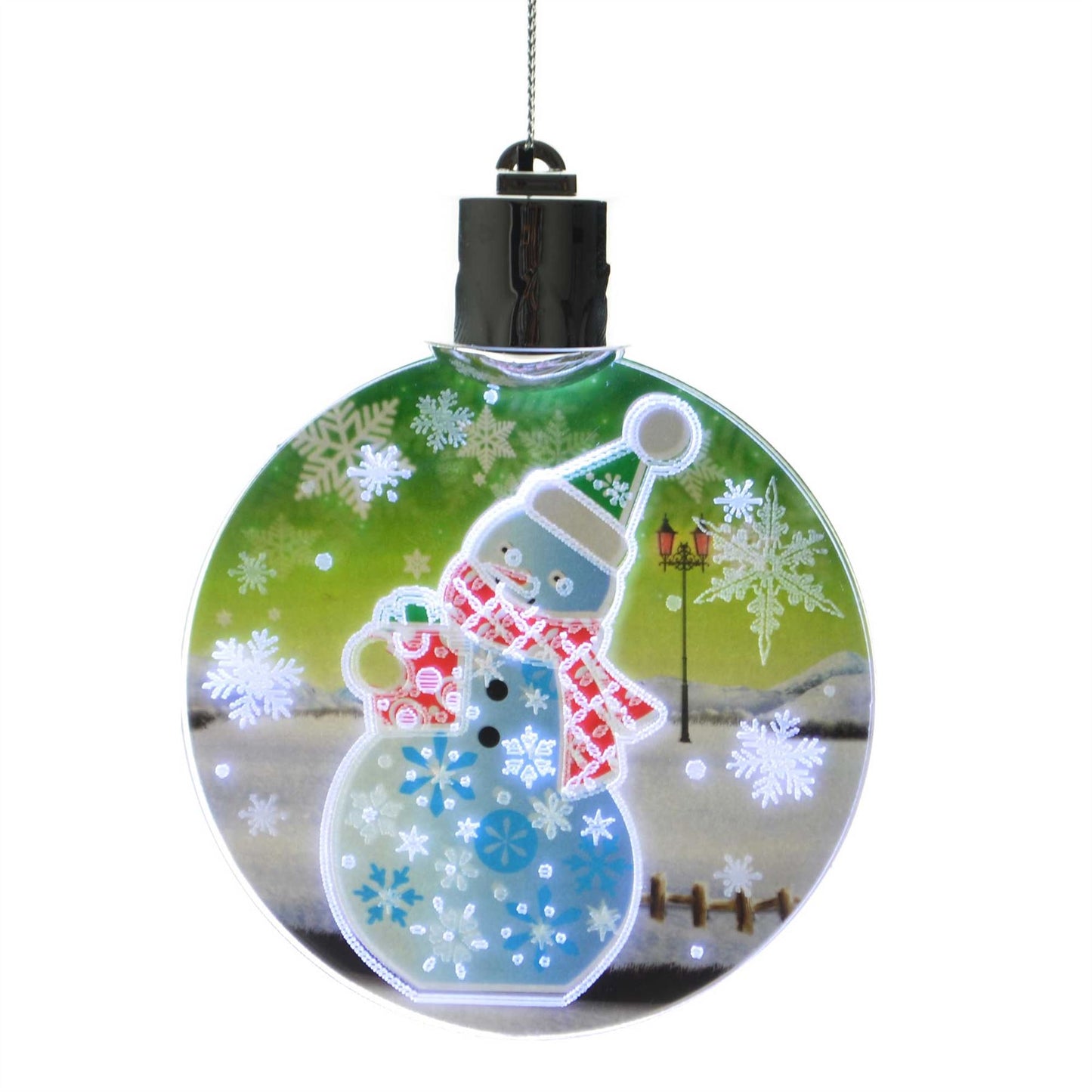 3D Snowman LED Ornaments