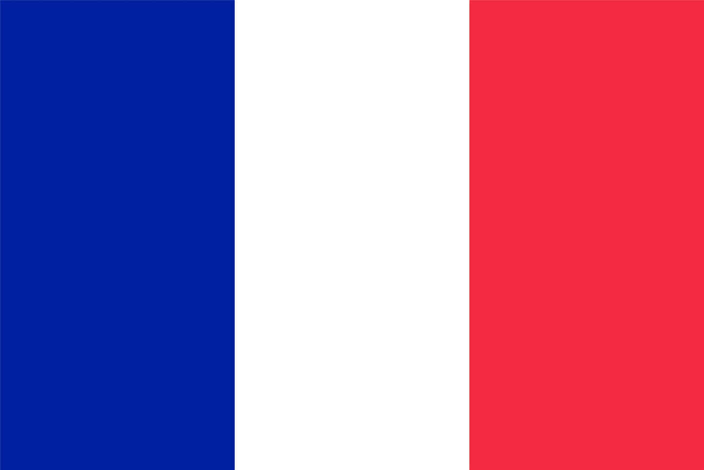 France Flag 5x3ft With Eyelets