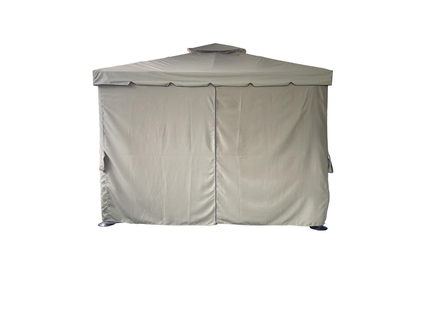 3x4x2.75m Khaki Gazebo with Nets Aluminium Frame