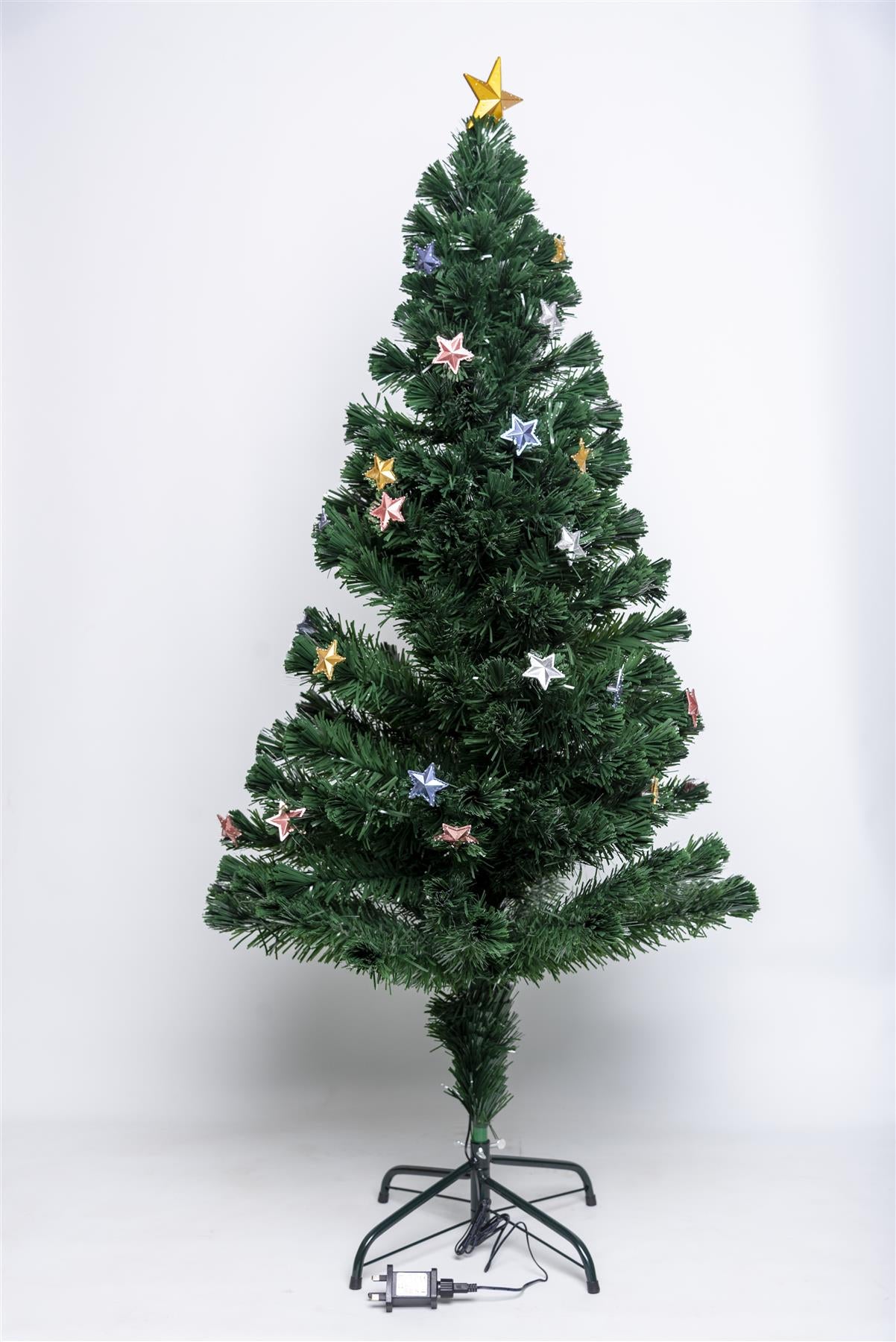 6ft Stars LED Fibre Optic Christmas Tree