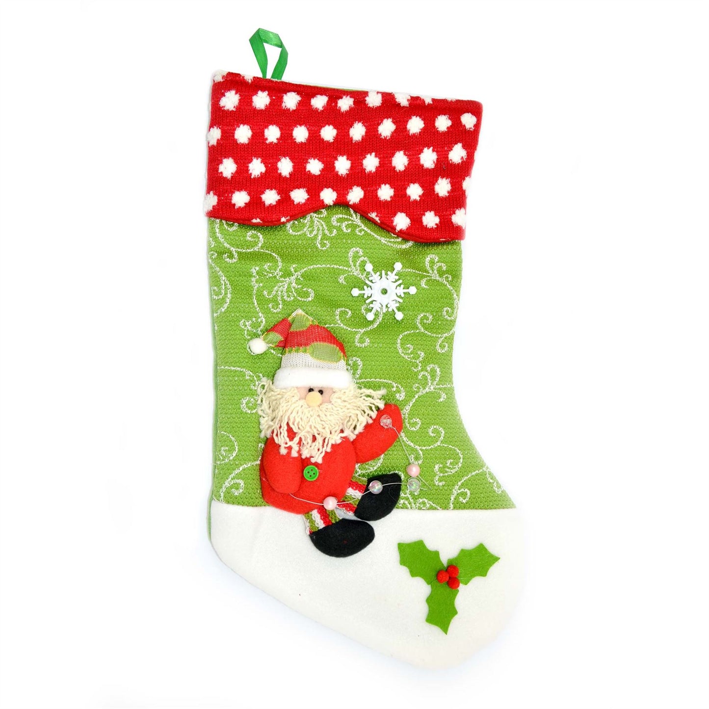 Green Christmas Stocking by Shatchi