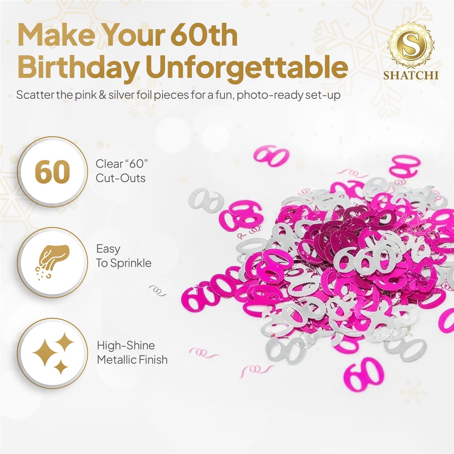 14g 60th Pink Confetti