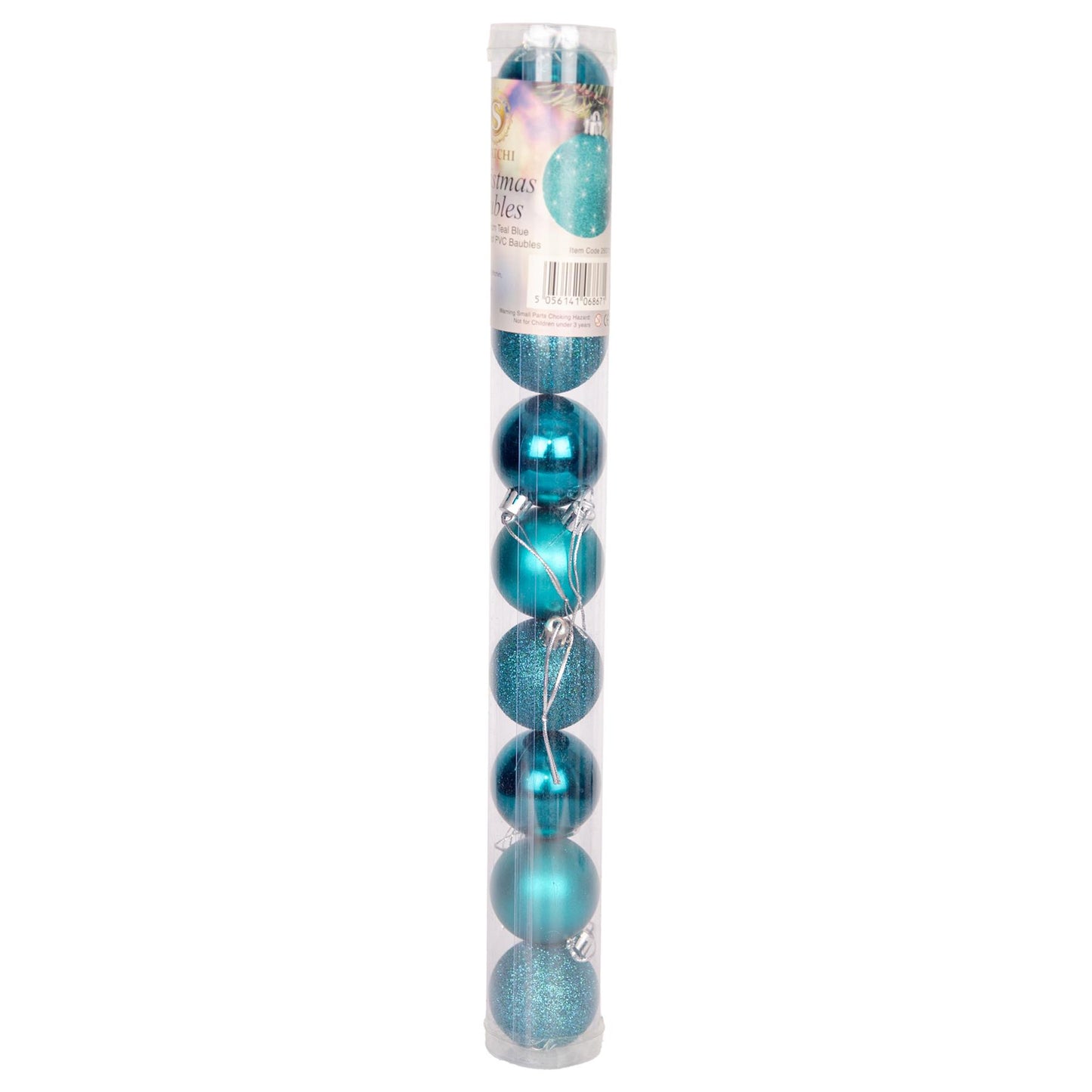 Baubles Teal Blue 5cm, 18pcs Set