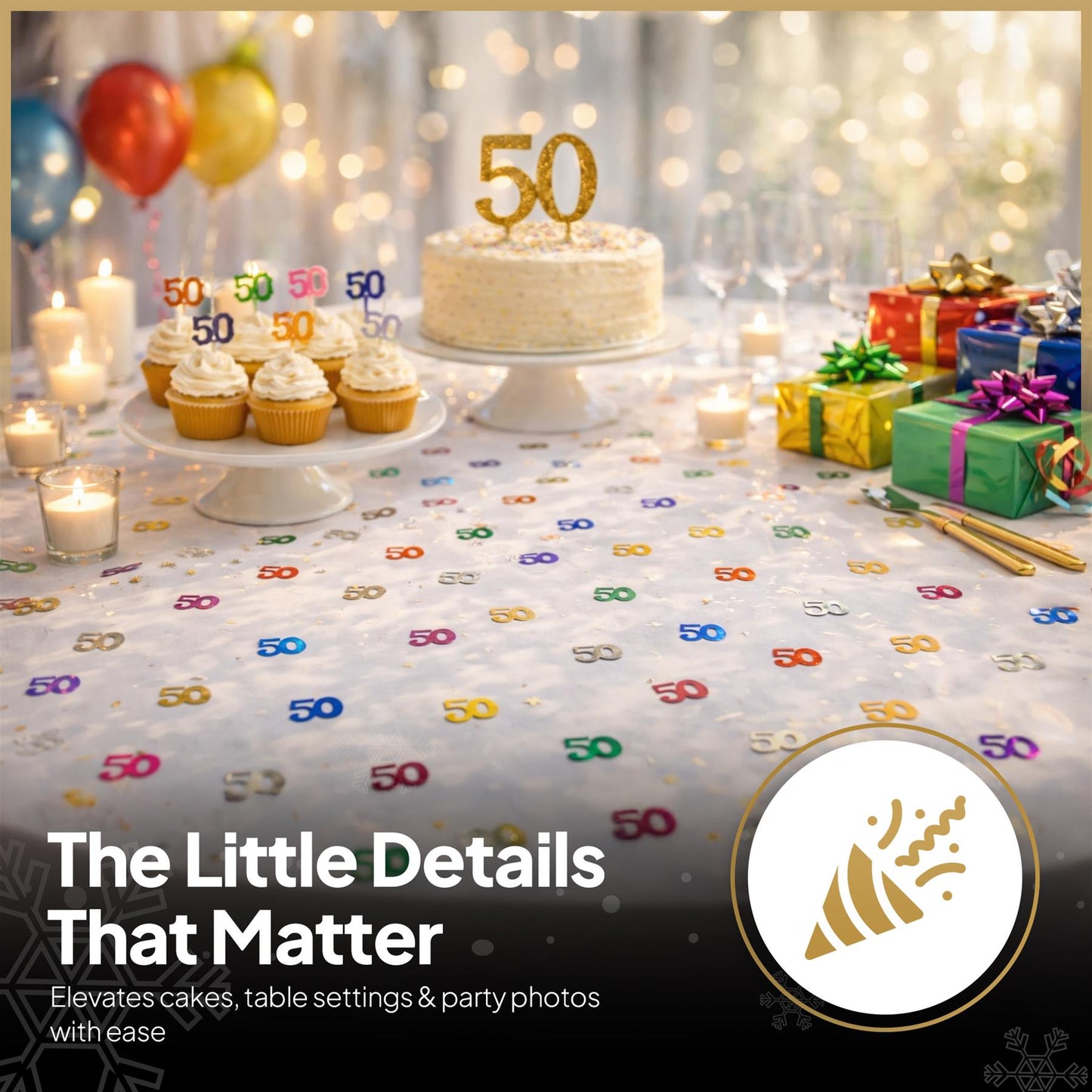 4 x 14g 50th Birthday Confetti