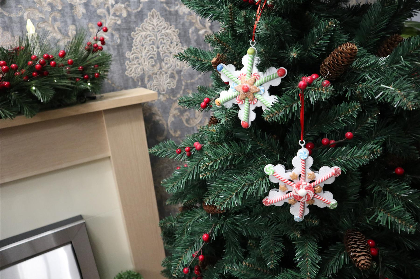 Christmas Hanging Decoration, 2pcs Ceramic