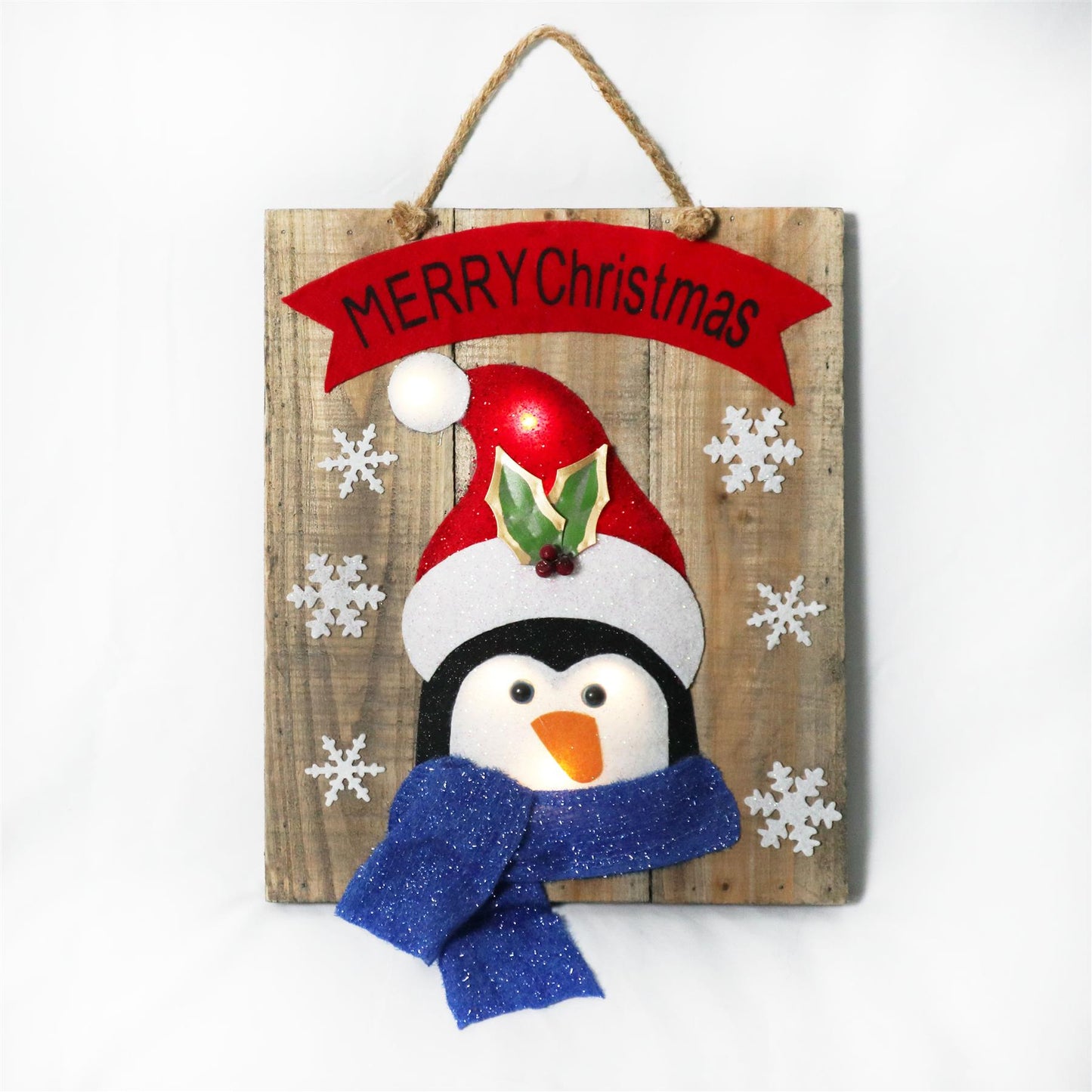 Wooden Hanging Frame Decor Penguin 30x3x36H