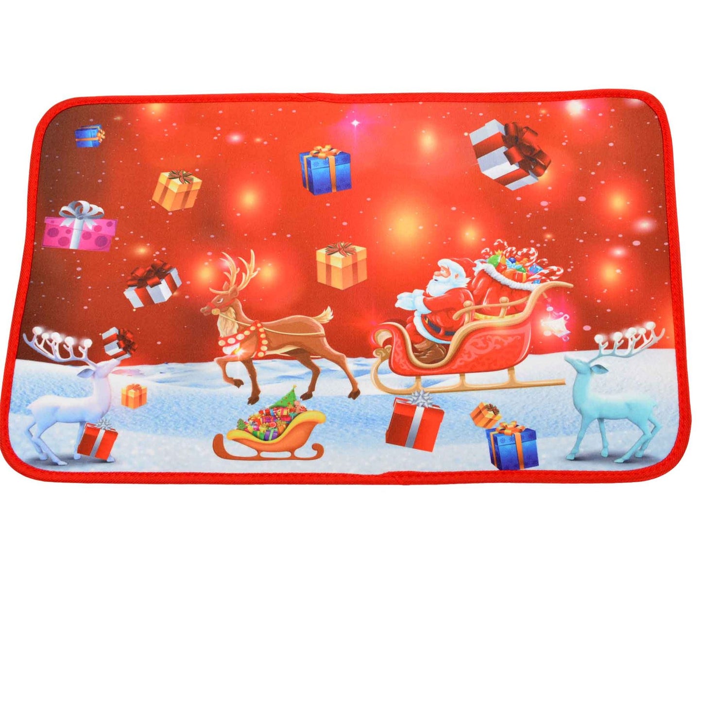 6 Pcs Christmas Door Mats - Assorted Santa Xmas Floor Rugs