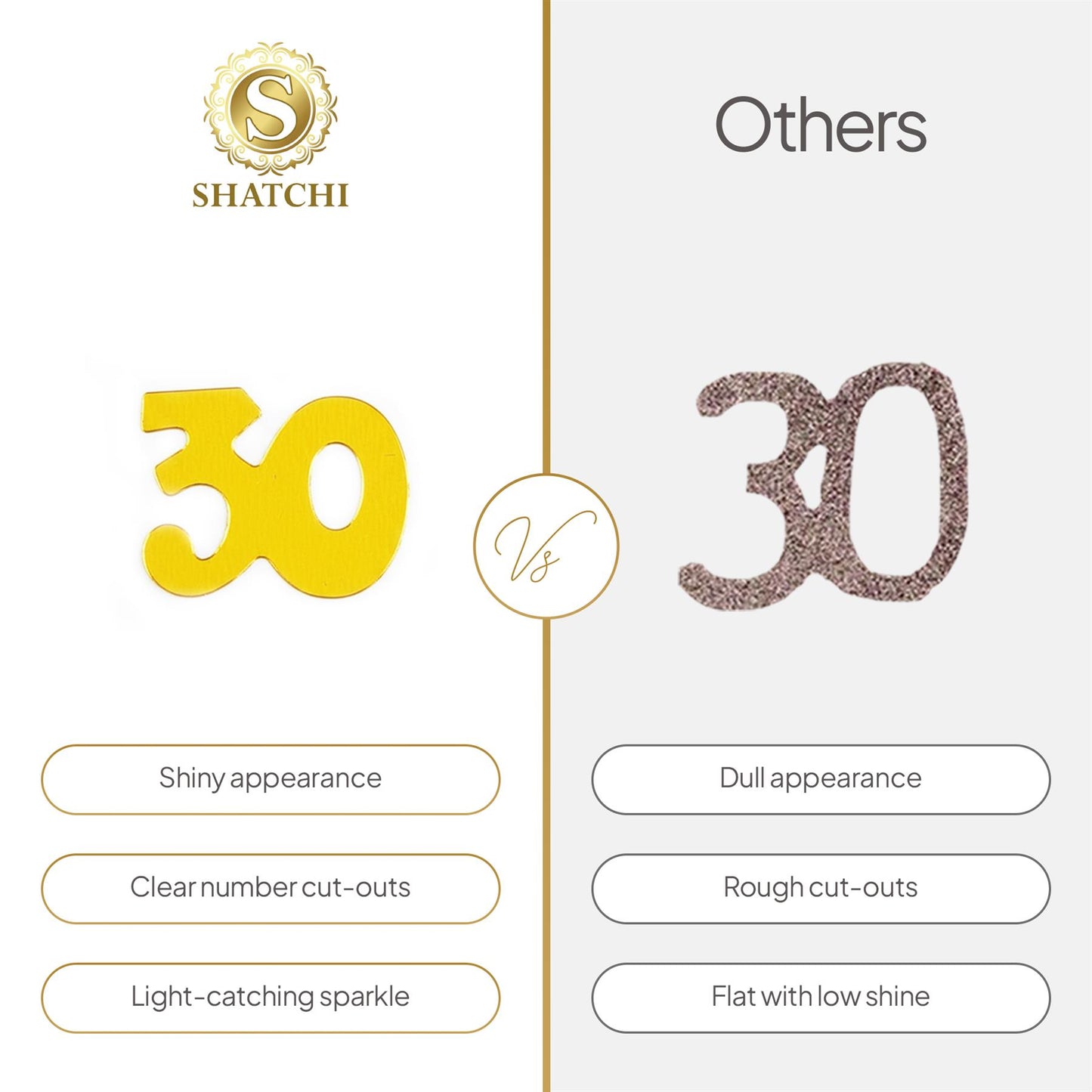 30th Birthday Confetti - Gold, 14g, 2 Pack