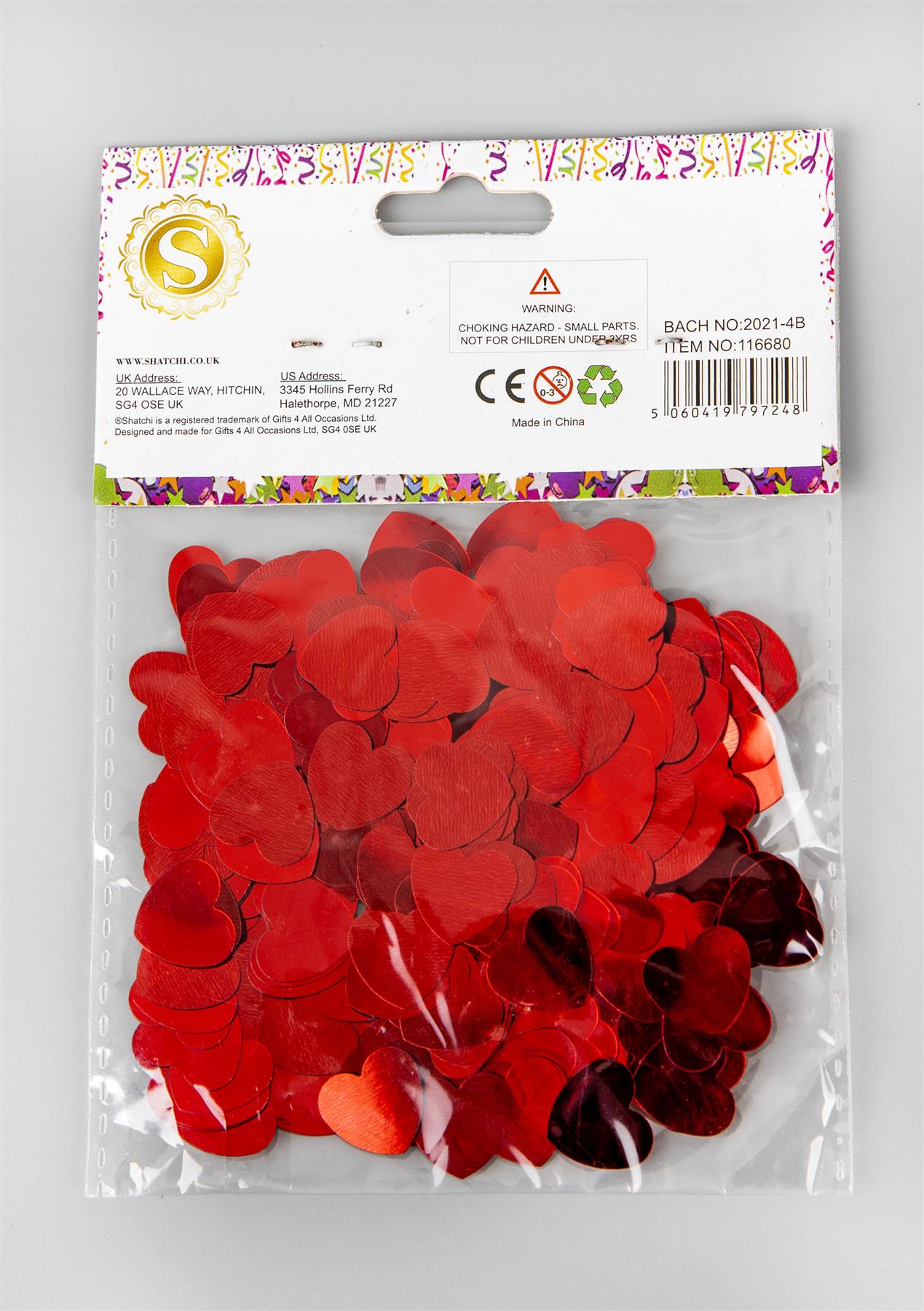 Jumbo Heart Confetti Red - 14g 1PK