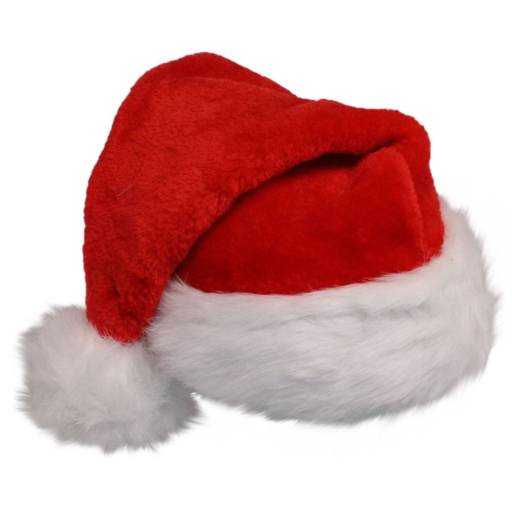 Deluxe Father Christmas Santa Hat Fancy Dress Accessory