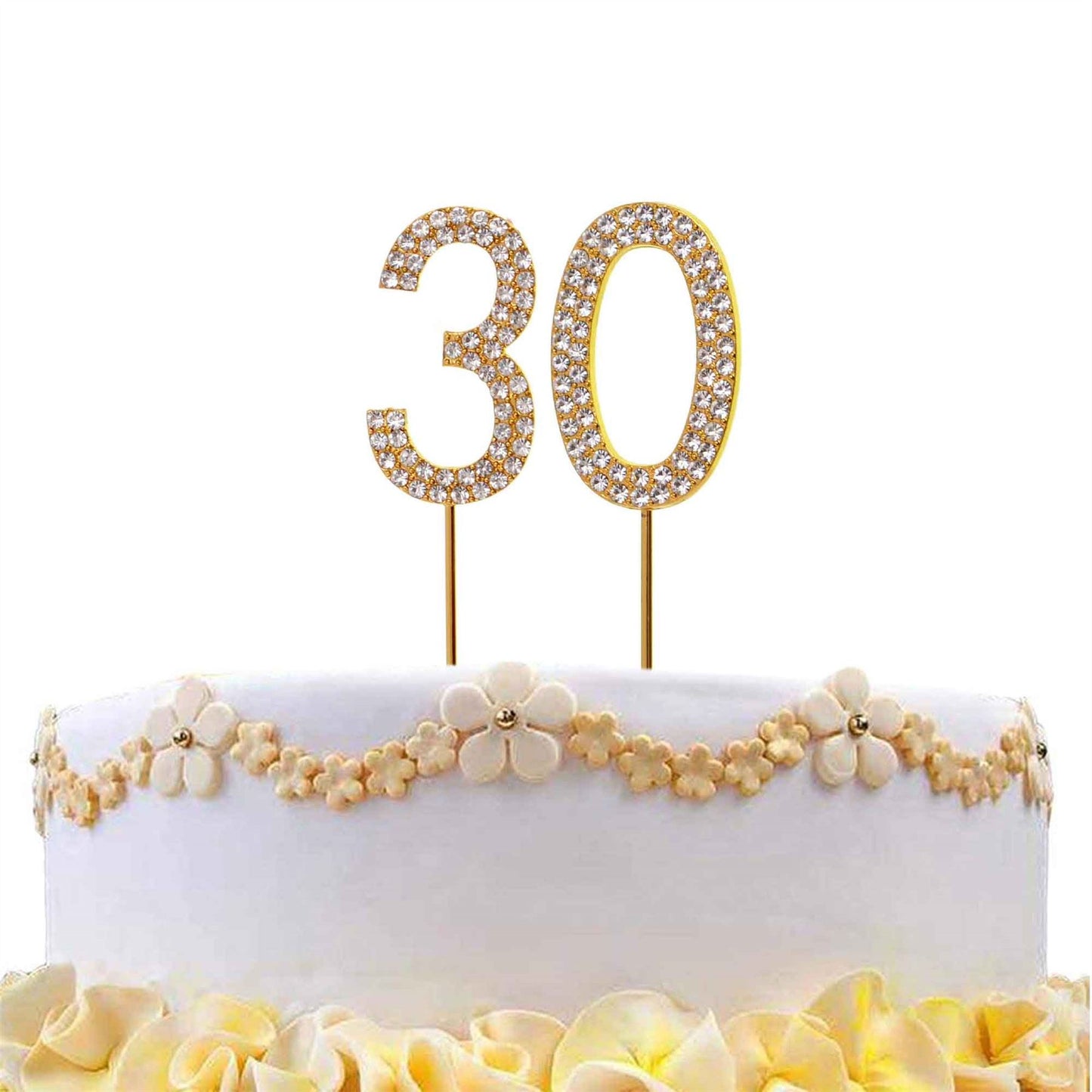 Number 30 Gold Cake Topper