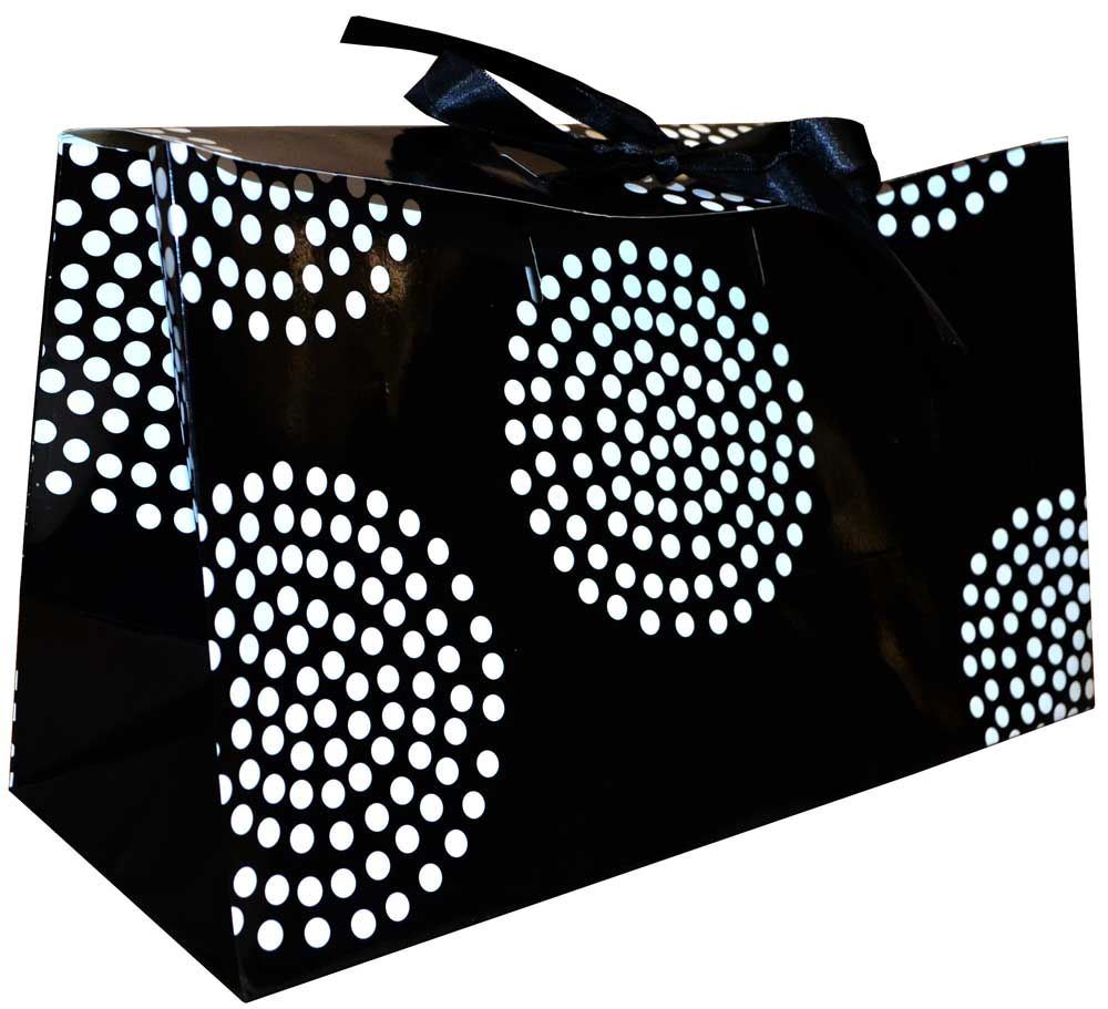 6-Pack of Black Polka Dot Gift Bags