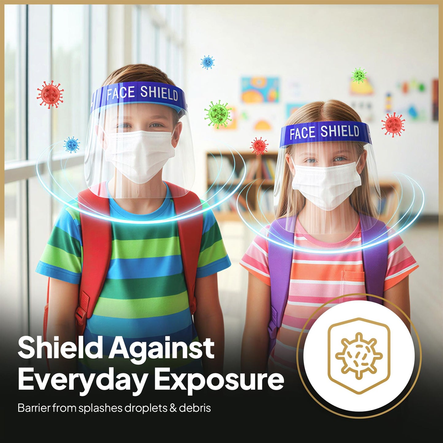 8 Reusable Safety Face Visors - Medical Protective Face Shields