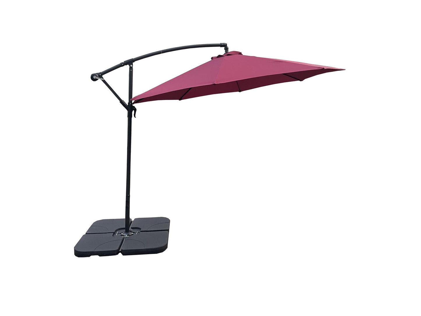 Burgundy Parasol Round Umbrella - 195x30x14.5 cm