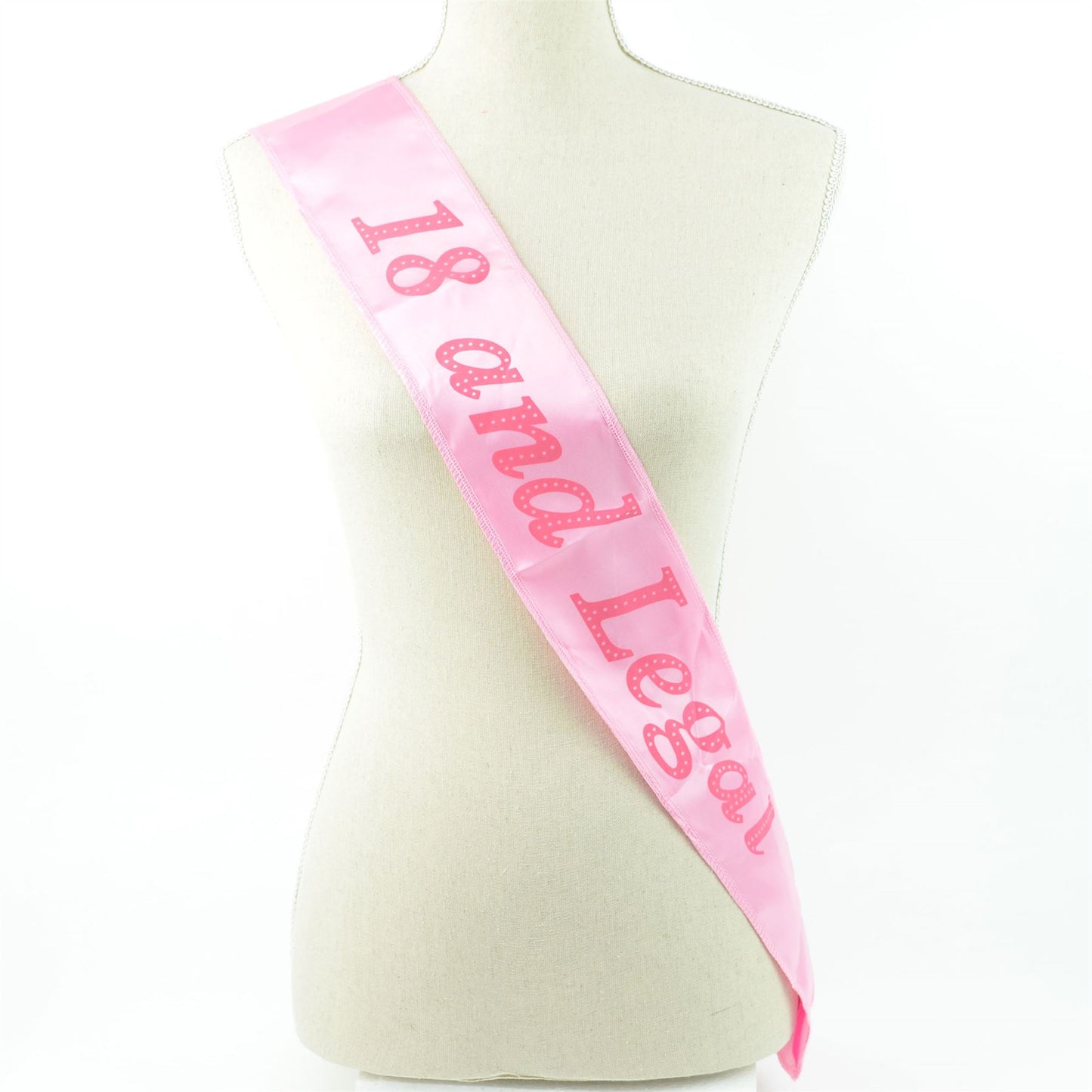 Pink 18th Birthday Sash