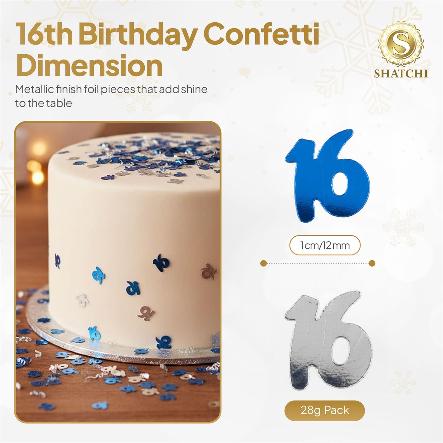 2 x 14g Blue Age 16th Birthday Confetti