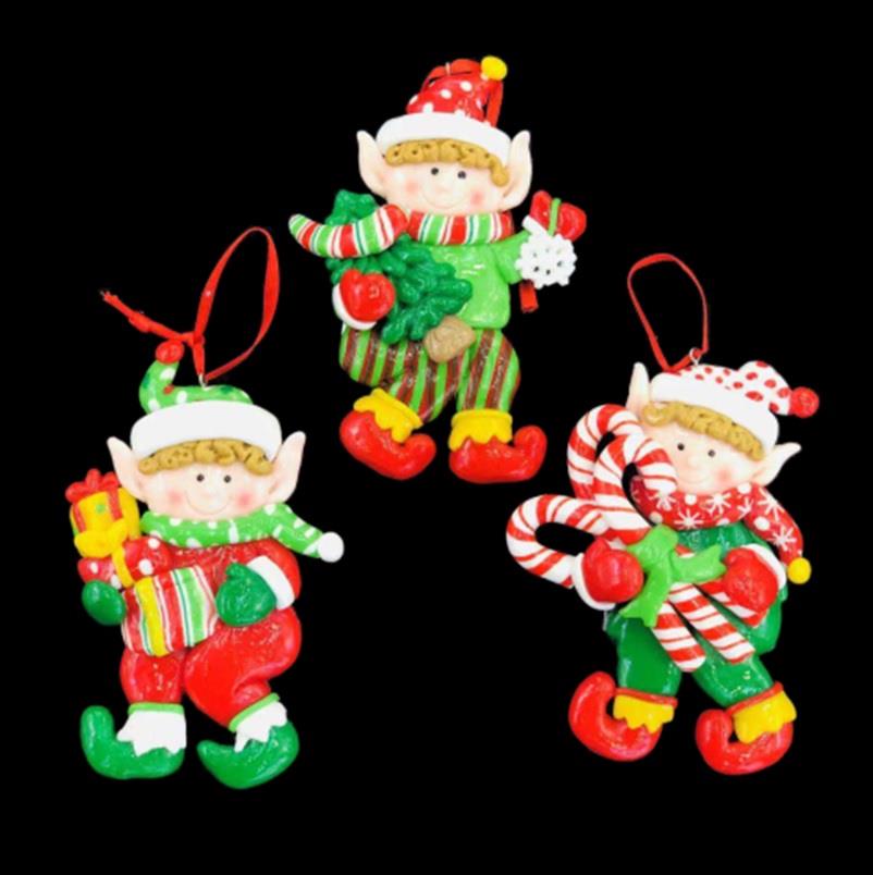 Christmas Hanging Decoration - 3pcs Ceramic