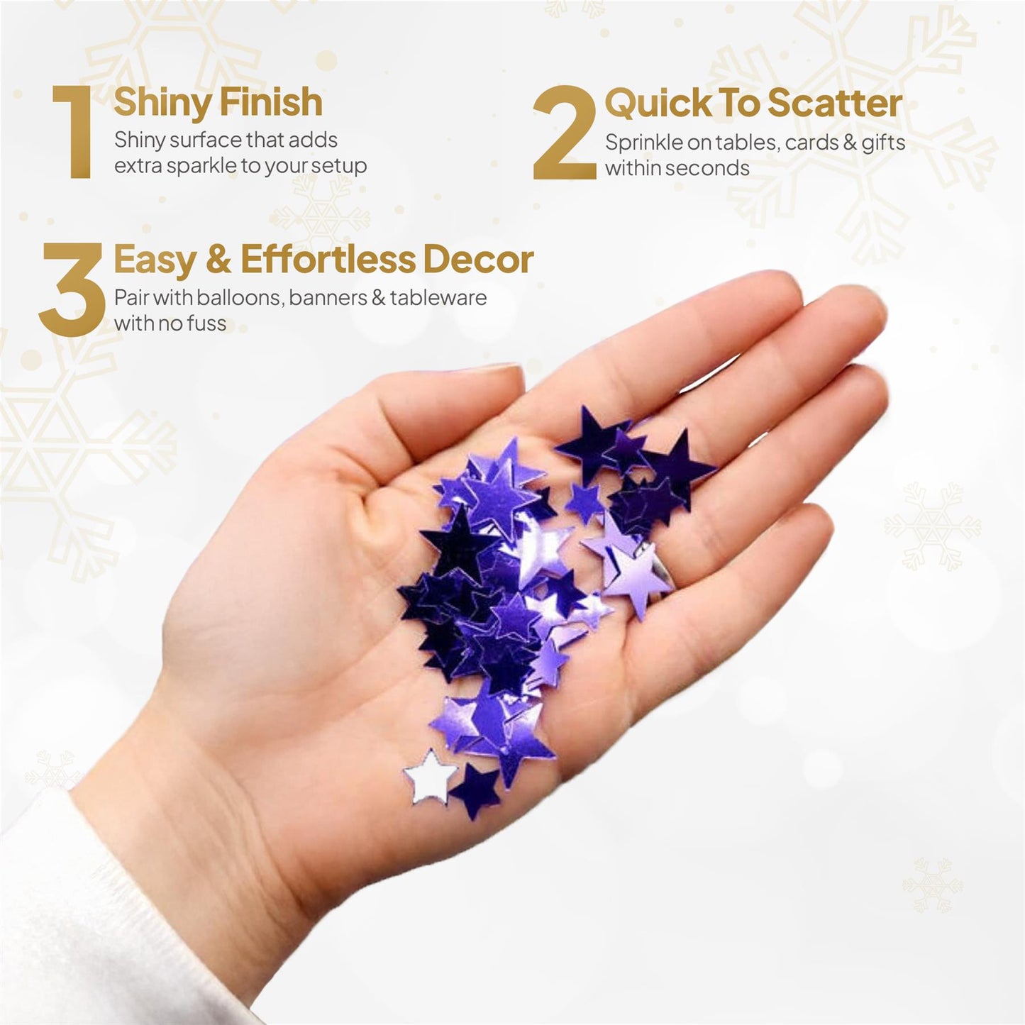 4 pk Purple Star Confetti (14g each)