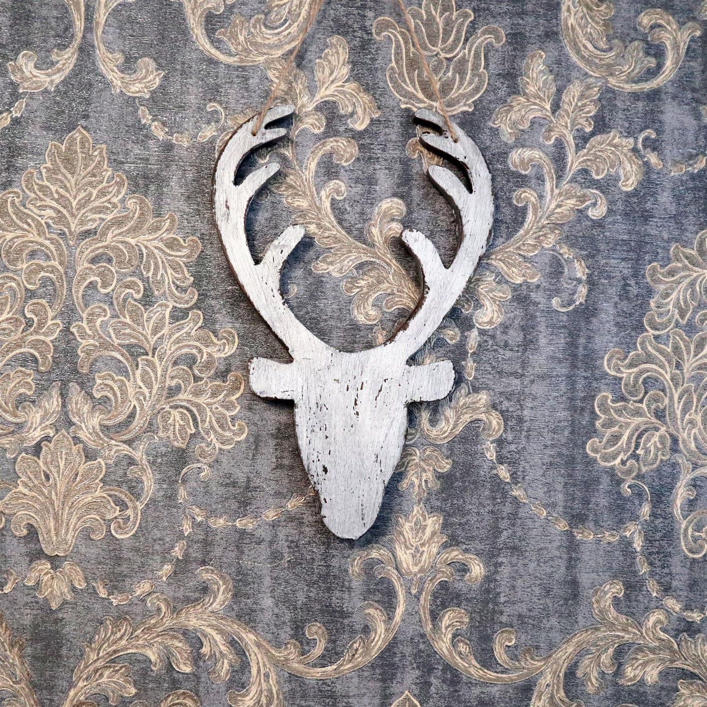 Silver Deer Head Decorations