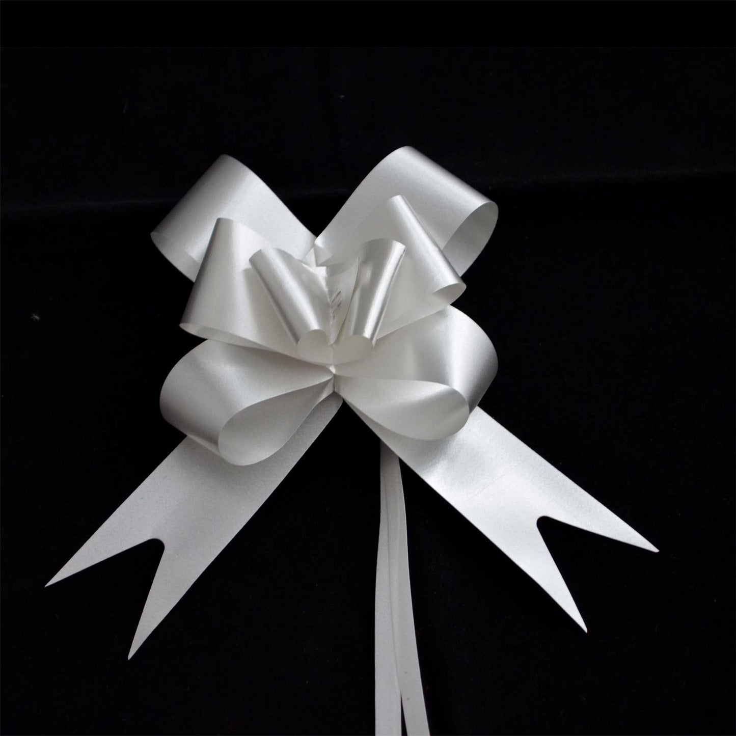 10 Silver Pull Bows 30mm