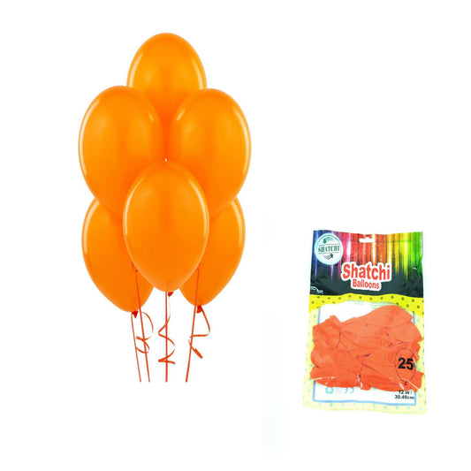 25x 12" Orange Latex Balloons