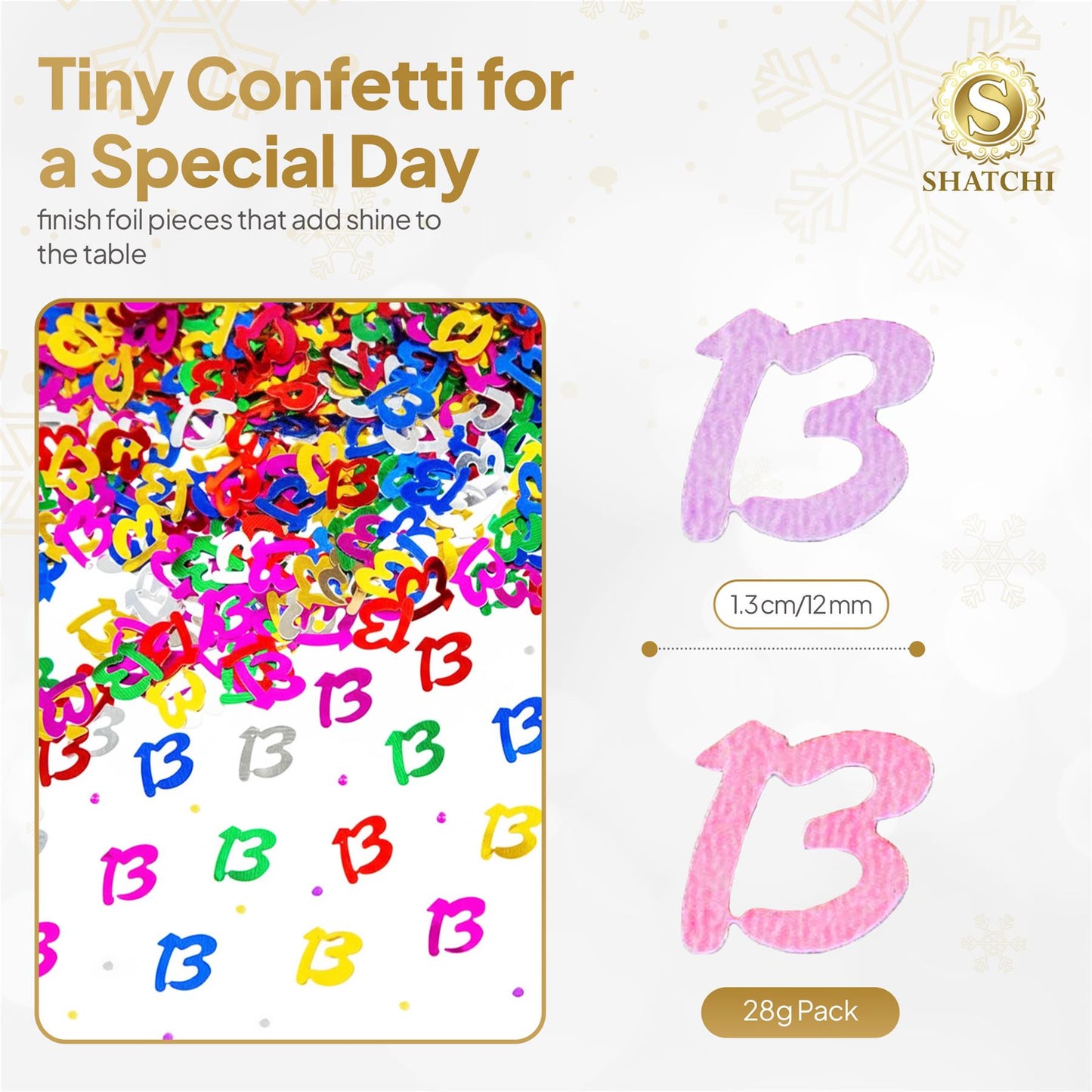 14g 13th Happy Birthday Confetti - 2 Pack
