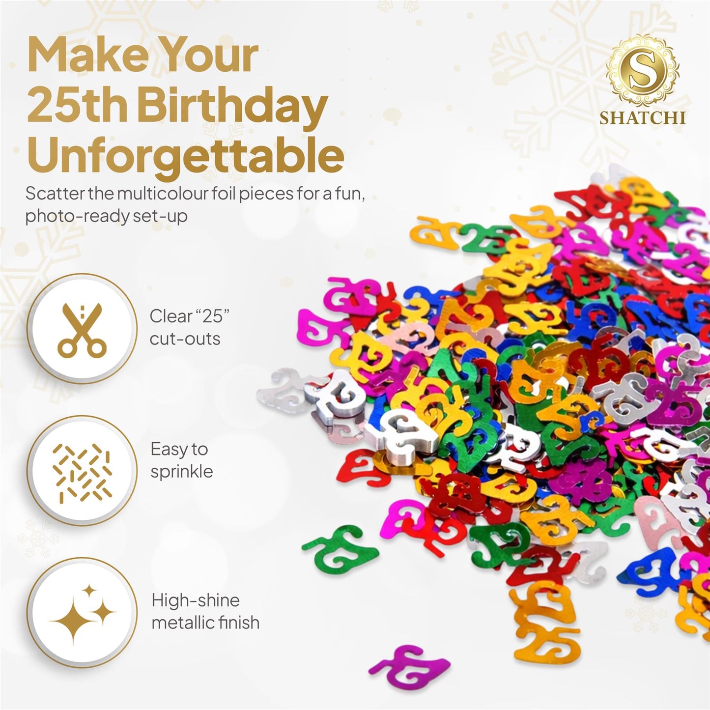 25th Birthday Confetti - Multicolour, 14g, 2 Pack