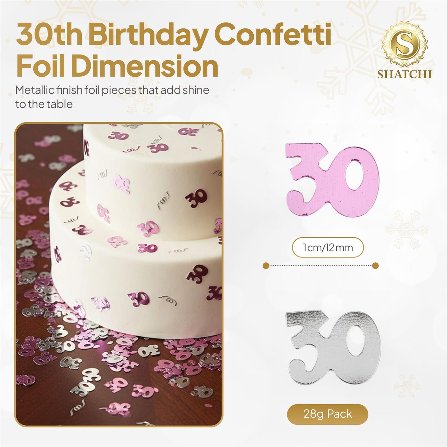 2 x 14g 30th Pink Happy Birthday Confetti