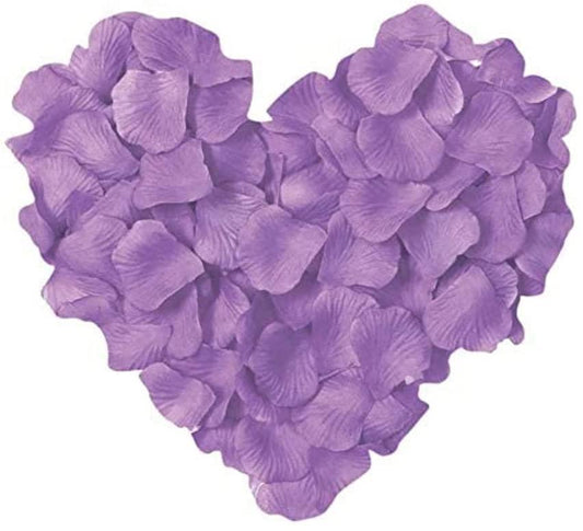 100 pcs. Light Purple Silk Rose Petals