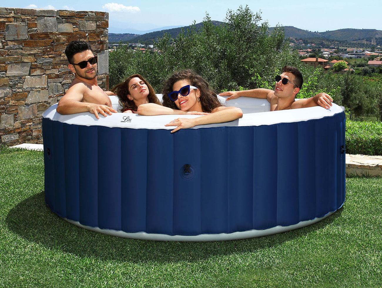 MSpa Lite Series 4 Bathers Hot Tub - Navy Blue